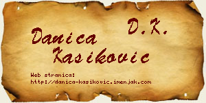 Danica Kašiković vizit kartica
